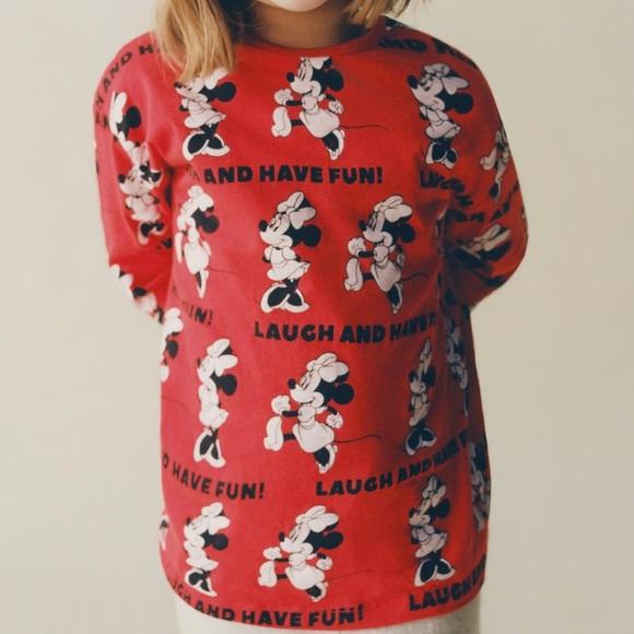 Zara Other - Zara x Disney Minnie Mouse Long Sleeve Top 3-4